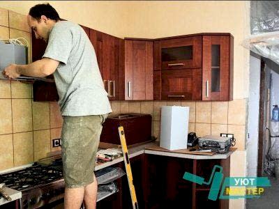 Установка и подключение техники на кухне Ремонт кухни в Алматы подключение техники