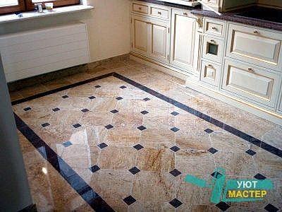 Ремонт кухни, укладка напольного покрытия. Ремонт кухни Алматы отделка кухни под ключ