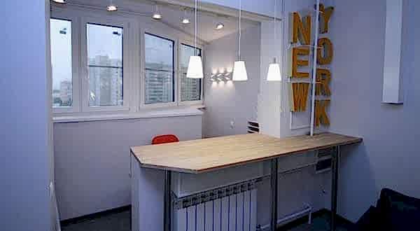 остекление балкона в Алматы объединение балкона с комнатой