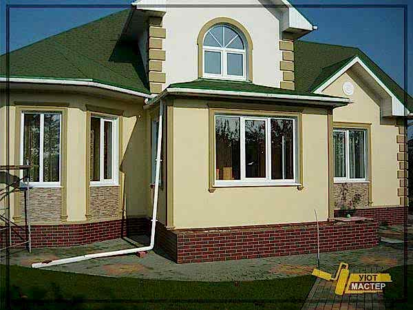 Наружная отделка дома 210 м2