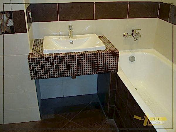 Ремонт ванной под ключ 3 м2