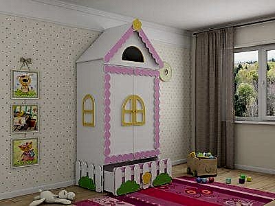 детская мебель в Алматы детский шкаф Теремок