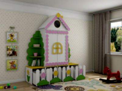 детская корпусная мебель Алматы детские шкафы Избушка