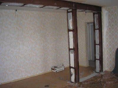 демонтаж стен и перегородок с усилением проёмов