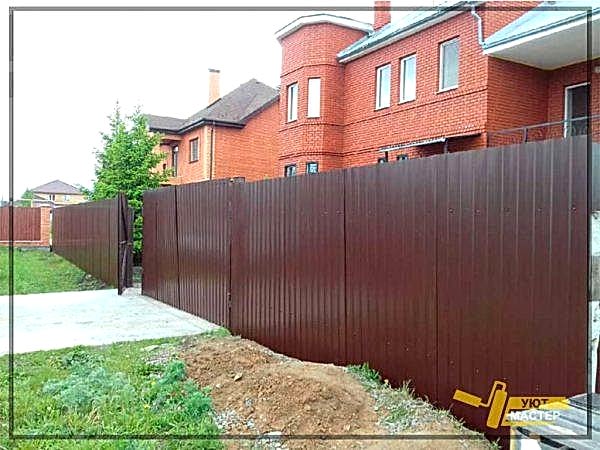 Забор из профнастила 60 пм