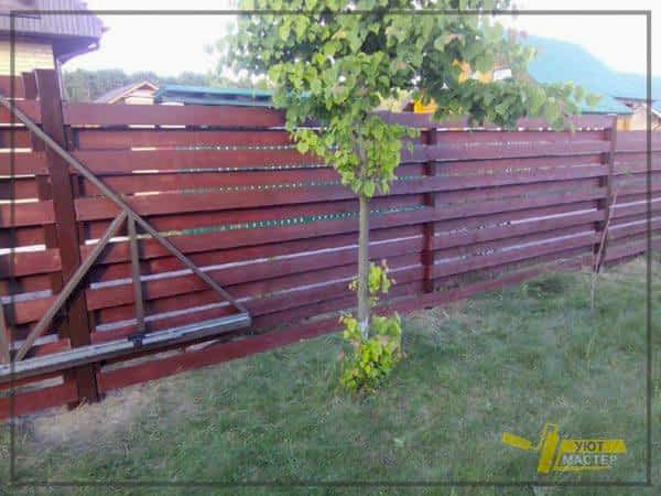 Деревянный забор 60 мп